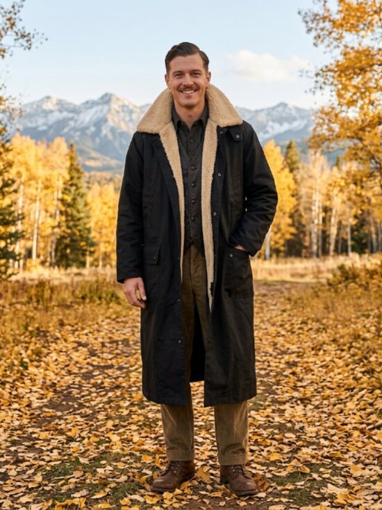 The Australian Outback Collection Other - Vtg Outback Drover Rancher Duster Black Coated Oiled Wool Lined Long Coat Usa